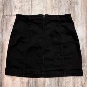 Free People Women's Modern Femme Black Stretch Mini Skirt Size 10